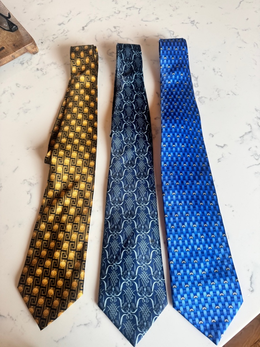 LANVIN PARIS MEN'S SILK BUNDLE OF 3 LUXURY TIES